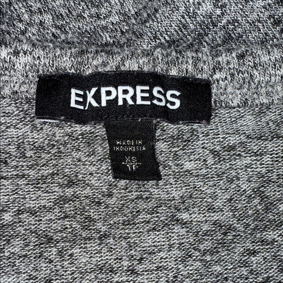 Express Heather Gray V-Neck Sweatshirt - Picture 3 of 3